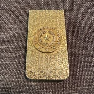 Texas State Seal Gold Tone Money Clip